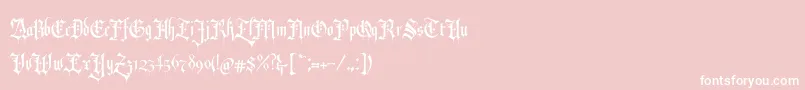 RevolverBlackletter Regular Font – White Fonts on Pink Background