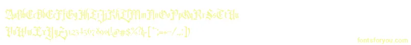 RevolverBlackletter Regular-Schriftart – Gelbe Schriften