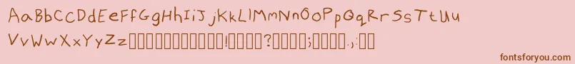 Шрифт Rexfontdo Regular – коричневые шрифты на розовом фоне