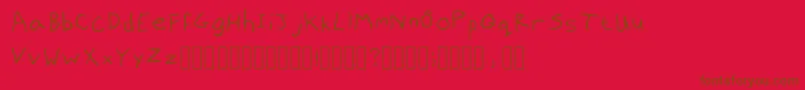 Rexfontdo Regular-fontti – ruskeat fontit punaisella taustalla