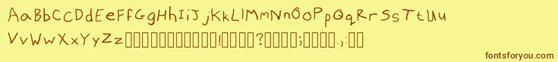Czcionka Rexfontdo Regular – brązowe czcionki na żółtym tle