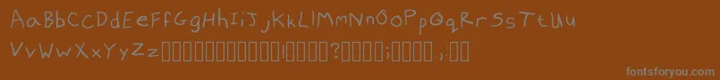 Czcionka Rexfontdo Regular – szare czcionki na brązowym tle