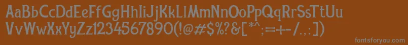Fonte REXMONE DEMO VERSION – fontes cinzas em um fundo marrom