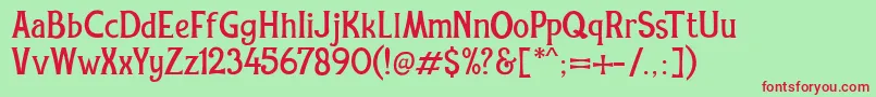 REXMONE DEMO VERSION Font – Red Fonts on Green Background