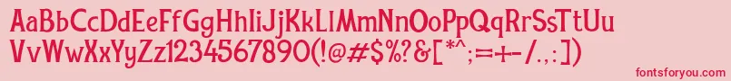 REXMONE DEMO VERSION Font – Red Fonts on Pink Background