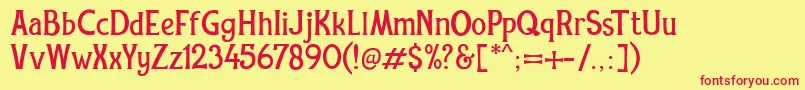 REXMONE DEMO VERSION Font – Red Fonts on Yellow Background