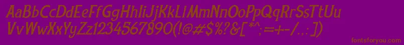 REXMONE ITALIC DEMO VERSION Font – Brown Fonts on Purple Background