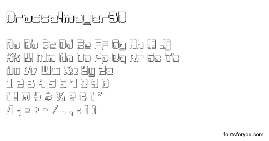 Drosselmeyer3D-fontti – aakkoset, numerot, erikoismerkit