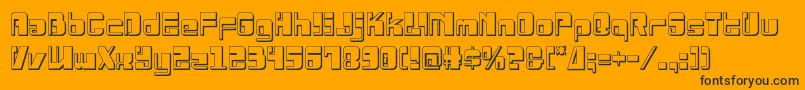 Drosselmeyer3D Font – Black Fonts on Orange Background