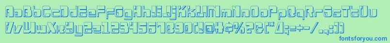 Drosselmeyer3D Font – Blue Fonts on Green Background
