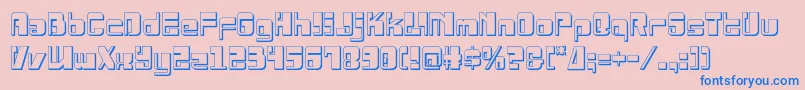 Drosselmeyer3D Font – Blue Fonts on Pink Background