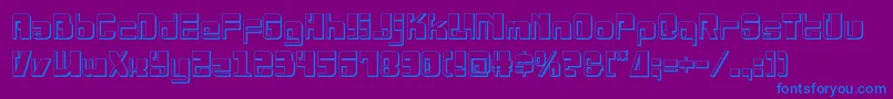 Drosselmeyer3D Font – Blue Fonts on Purple Background