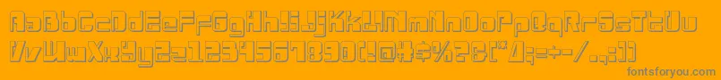 Drosselmeyer3D Font – Gray Fonts on Orange Background