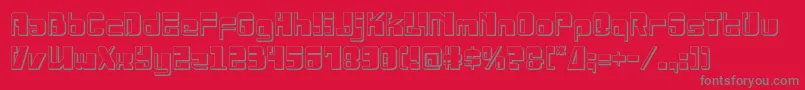 Drosselmeyer3D-Schriftart – Graue Schriften auf rotem Hintergrund