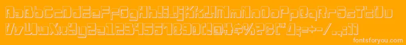 Drosselmeyer3D-fontti – vaaleanpunaiset fontit oranssilla taustalla