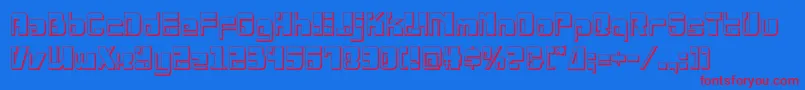 Drosselmeyer3D Font – Red Fonts on Blue Background