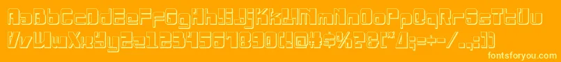 Drosselmeyer3D Font – Yellow Fonts on Orange Background