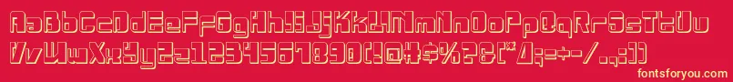 Drosselmeyer3D Font – Yellow Fonts on Red Background