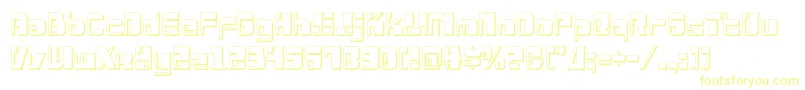 Drosselmeyer3D Font – Yellow Fonts on White Background