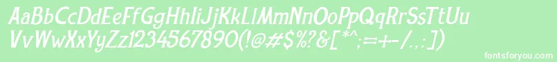 REXMONE ITALIC DEMO VERSION Font – White Fonts on Green Background