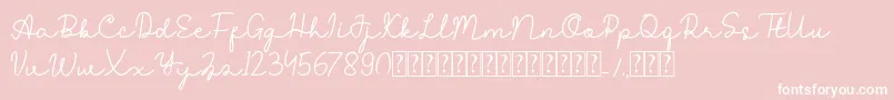 Reysha Font – White Fonts on Pink Background