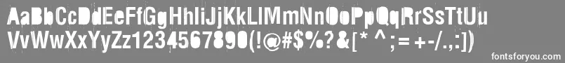 rez Font – White Fonts on Gray Background