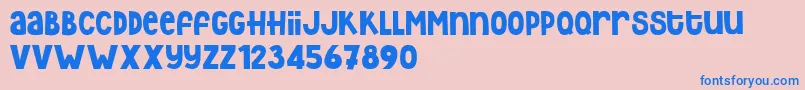 Rezdone Font – Blue Fonts on Pink Background
