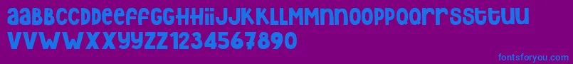 Rezdone Font – Blue Fonts on Purple Background