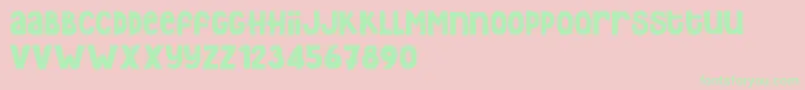 Rezdone Font – Green Fonts on Pink Background