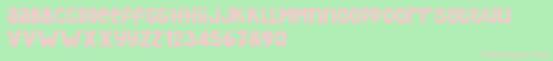Rezdone-fontti – vaaleanpunaiset fontit vihreällä taustalla