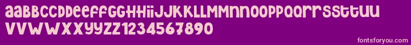 Rezdone Font – Pink Fonts on Purple Background