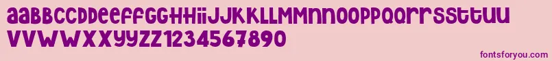 Rezdone Font – Purple Fonts on Pink Background
