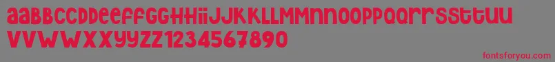 Rezdone Font – Red Fonts on Gray Background