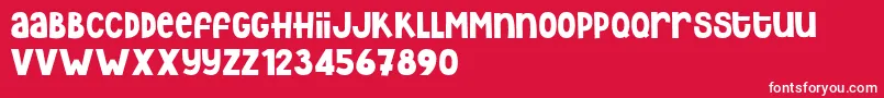 Rezdone Font – White Fonts on Red Background