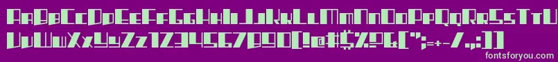 Rhapsodies Font – Green Fonts on Purple Background