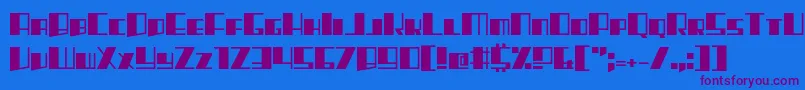 Rhapsodies Font – Purple Fonts on Blue Background