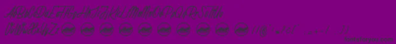 Rhapsodize PersonalUseOnly-Schriftart – Schwarze Schriften auf violettem Hintergrund