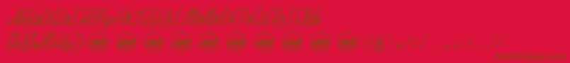 Rhapsodize PersonalUseOnly Font – Brown Fonts on Red Background