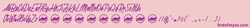 Rhapsodize PersonalUseOnly Font – Purple Fonts on Pink Background