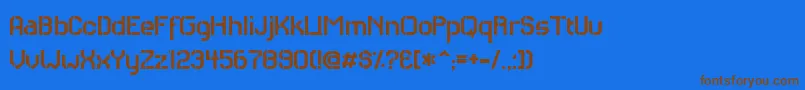 RHCAS    Font – Brown Fonts on Blue Background