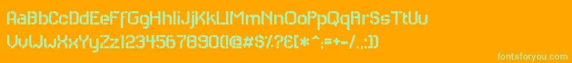 RHCAS    Font – Green Fonts on Orange Background