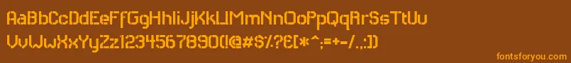 RHCAS    Font – Orange Fonts on Brown Background