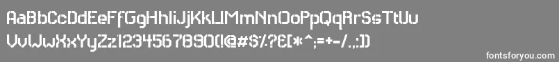 フォントRHCAS    – 灰色の背景に白い文字