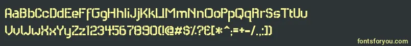 RHCAS    Font – Yellow Fonts on Black Background