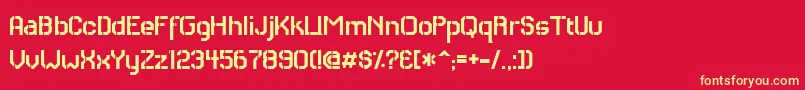 RHCAS    Font – Yellow Fonts on Red Background