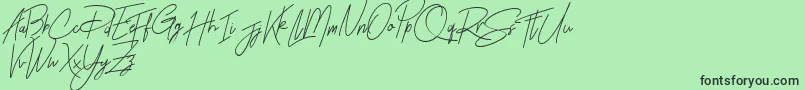 Rhesmanisa Demo Font – Black Fonts on Green Background