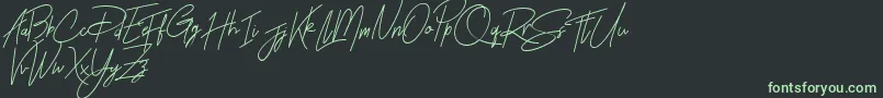 Rhesmanisa Demo Font – Green Fonts on Black Background