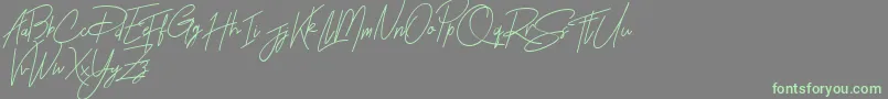 Rhesmanisa Demo Font – Green Fonts on Gray Background