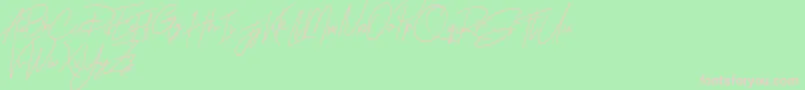 Rhesmanisa Demo Font – Pink Fonts on Green Background