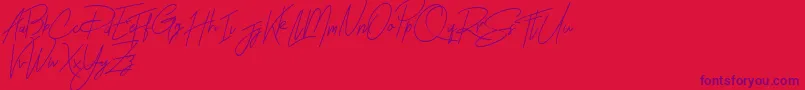 Rhesmanisa Demo Font – Purple Fonts on Red Background
